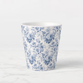 Frans bloemenpatroon latte mok (Voorkant)