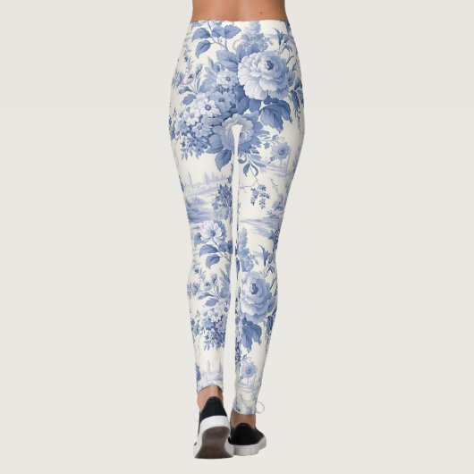 Frans bloemenpatroon leggings (Achterkant)