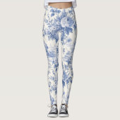 Frans bloemenpatroon leggings (Voorkant)