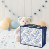 Frans bloementoilet blauw