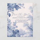  Frans Bloementoilet blauw Aankondigingskaart (Voorkant)