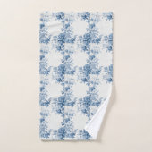 Frans Bloementoilet blauw Bad Handdoek (Handdoek)