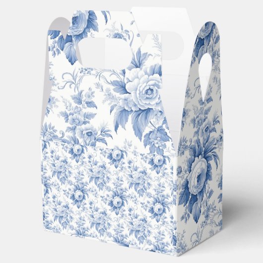 Frans Bloementoilet blauw Bedankdoosjes (Geopend)