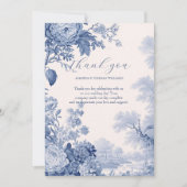 Frans Bloementoilet blauw Bedankkaart (Voorkant)