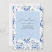 Frans Bloementoilet blauw Bedankkaart (Voorkant)