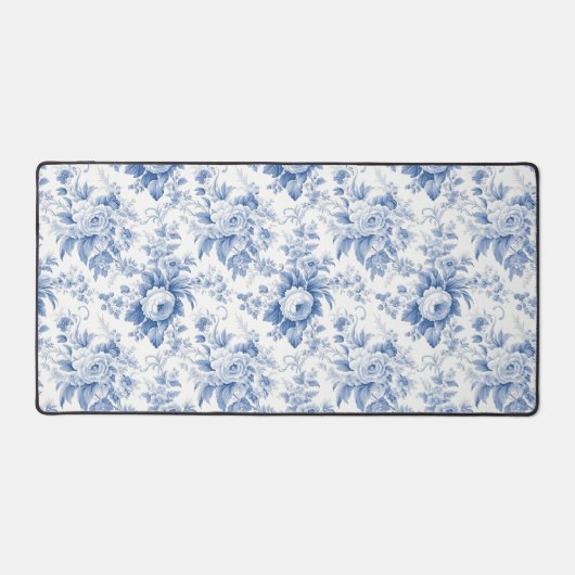 Frans Bloementoilet blauw Bureaumat (Voorkant)