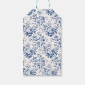 Frans bloementoilet blauw Cadeau Label Cadeaulabel (Achterkant)