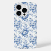 Frans Bloementoilet blauw Case-Mate iPhone Case (Achterkant)