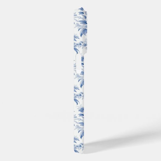 Frans Bloementoilet blauw Case-Mate iPhone Case (Achterkant / Rechts)