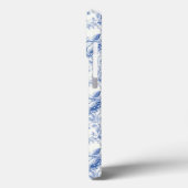 Frans Bloementoilet blauw Case-Mate iPhone Case (Achterkant / Links)