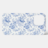 Frans Bloementoilet blauw Case-Mate iPhone Case (Achterkant (horizontaal))
