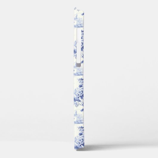 Frans Bloementoilet blauw Case-Mate iPhone Case (Achterkant / Links)