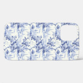  Frans Bloementoilet blauw Case-Mate iPhone Case (Achterkant (horizontaal))