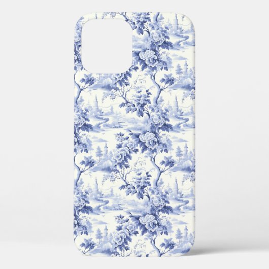  Frans Bloementoilet blauw Case-Mate iPhone Case (Achterkant)