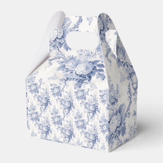 Frans Bloementoilet Blauw Favor Box Bedankdoosjes (Achterkant)