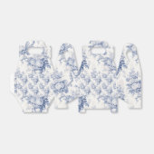 Frans Bloementoilet Blauw Favor Box Bedankdoosjes (Uitgevouwen)