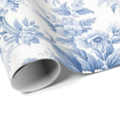  Frans Bloementoilet Blauw inpakpapier (Rol Hoek)