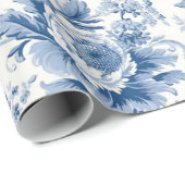 Frans Bloementoilet Blauw inpakpapier (Rol Hoek)