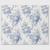  Frans Bloementoilet Blauw inpakpapier (Vlak)