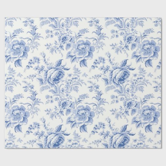  Frans Bloementoilet Blauw inpakpapier (Vlak)