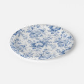  Frans Bloementoilet blauw Papieren Bordje (Gekanteld)