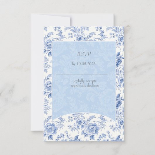  Frans Bloementoilet blauw RSVP Kaartje (Voorkant)