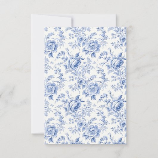 Frans Bloementoilet blauw RSVP Kaartje (Achterkant)