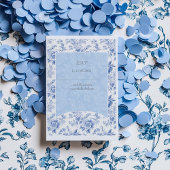 Frans Bloementoilet blauw RSVP Kaartje