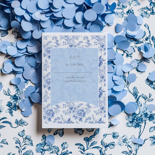 Frans Bloementoilet blauw RSVP Kaartje