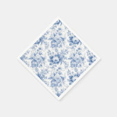 Frans Bloementoilet blauw Servet (Hoek)