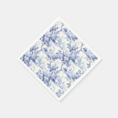  Frans Bloementoilet blauw Servet (Hoek)