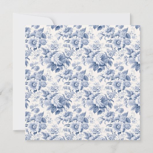 Frans Bloementoilet Blauw Uitnodiging (Achterkant)
