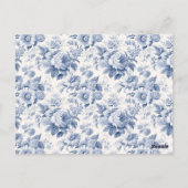 Frans Bloementoilet Blauw Uitnodiging (Achterkant)