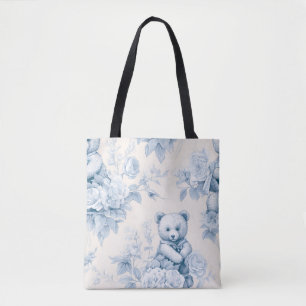 Frans Bloementoilet en Beer Tote Bag