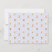 Frans, bloemig, roze / blauw, van de kwekerij van, kaart (Achterkant)