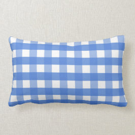 Frans Blue en White Gingham Kussen