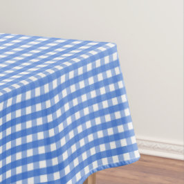 Frans Blue en White Gingham Tafelkleed