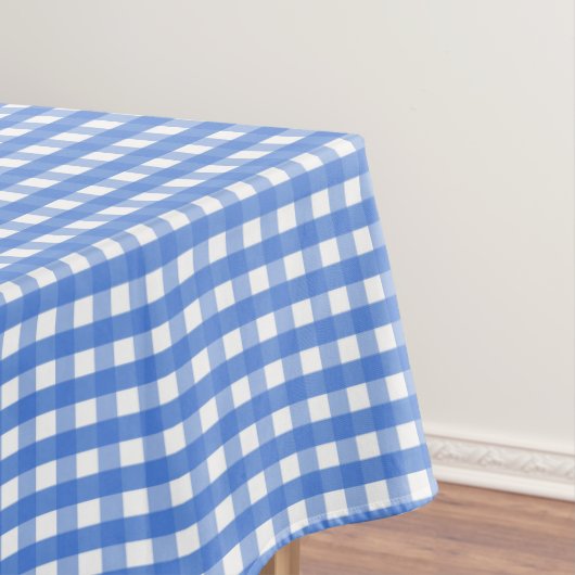 Frans Blue en White Gingham Tafelkleed (Voorbeeld)