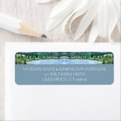 Frans Blue Serene Waterverf Lake Address Label (Insitu)