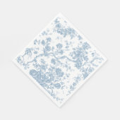 Frans Blue Toile de Jouy Paper Napkin Servet (Hoek)