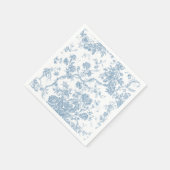 Frans Blue Toile de Jouy Paper Napkin Servet (Hoek)