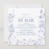 Frans Blue & White Victoriaans Vrijgezellenfeest M Kaart (Voorkant)