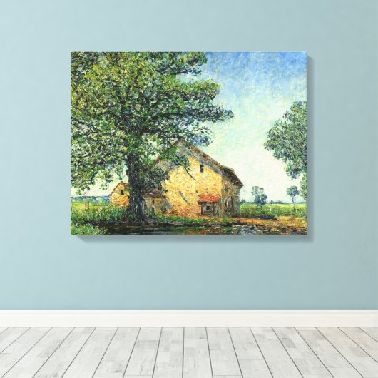 Frans Boerderij Huis op La Petite Mare Canvas Afdruk (Insitu (Houten vloer))