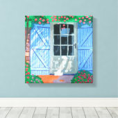 Frans boerenerf canvasprint canvas afdruk (Insitu (Houten vloer))