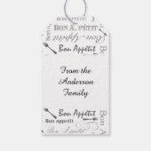  Frans Bon Appetit Black en White Cadeaulabel (Achterkant)
