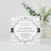 Frans Bon Appetit Black en White Kaart (Staand voorkant)