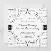 Frans Bon Appetit Black en White Kaart (Voorkant)