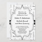 Frans Bon Appetit Black en White Kaart (Achterkant)