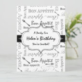 Frans Bon Appetit Black en White Kaart (Staand voorkant)