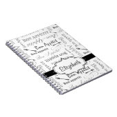 Frans Bon Appetit Black en White Notitieboek (Rechterzijde)